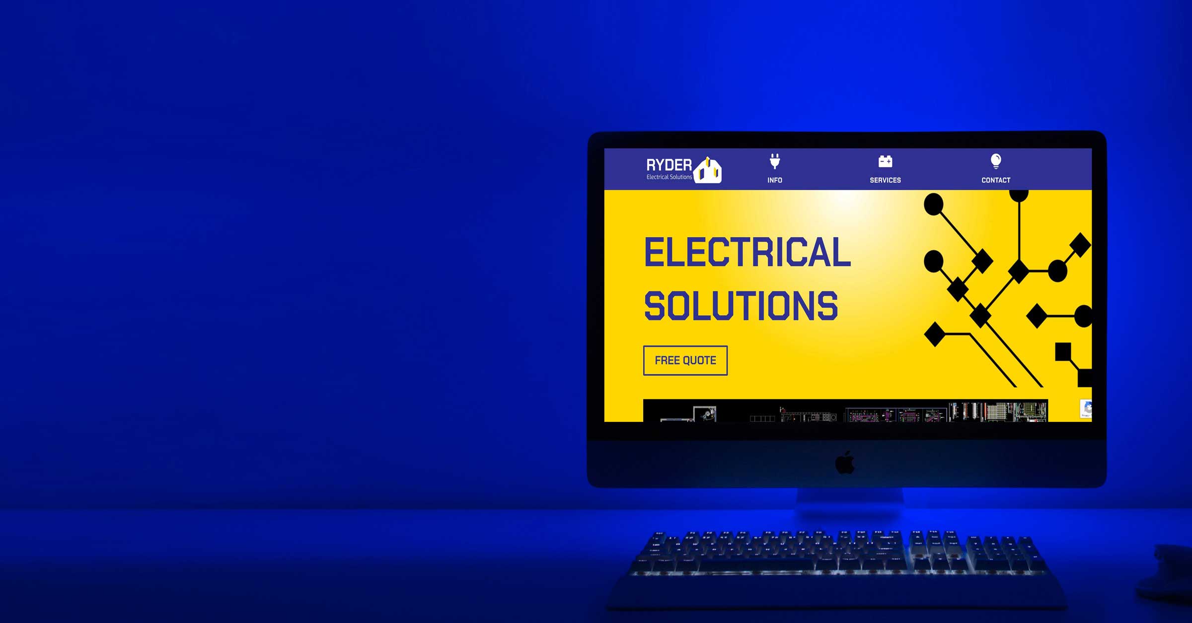 Baner design of Ryder Electrical Solutions